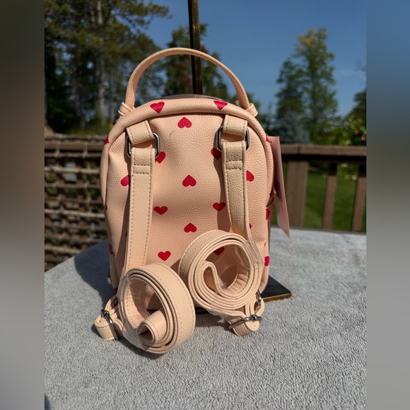 NWT! Betsey Johnson Pink Puppy Heart Mini Novelty Backpack - Picture 3 of 10